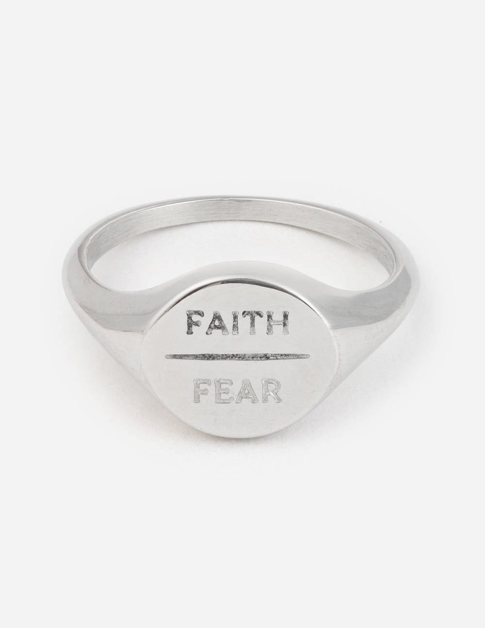 Silver Faith Over Fear Ring - A-1 Thread Vault