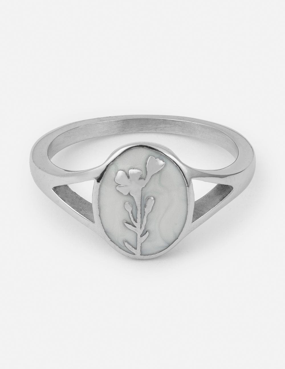 Silver Wildflower Signet Ring - A-1 Thread Vault