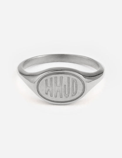 Silver WWJD Ring - A-1 Thread Vault