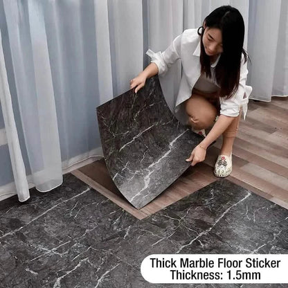 Simulated Thick Marble Tile Floor Self-adhesive Sticker - A-1 Thread Vault