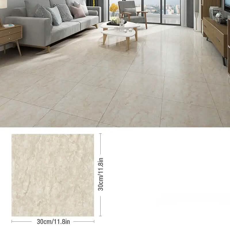 Simulated Thick Marble Tile Floor Self-adhesive Sticker - A-1 Thread Vault