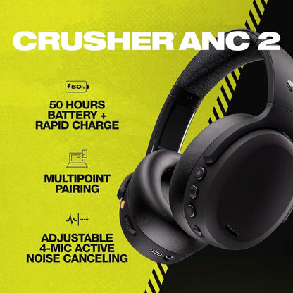 Skullcandy Crusher ANC 2 Over-Ear Noise Cancelling Wireless Headphones (Refurbished) - A-1 Thread Vault