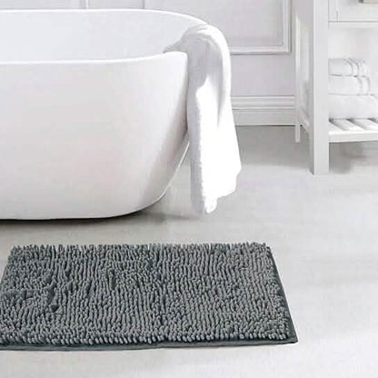 Slip-Resistant Shag Anna Chenille Soft Absorbent Bath Mat Bathroom Rug 17" x 24" - A-1 Thread Vault