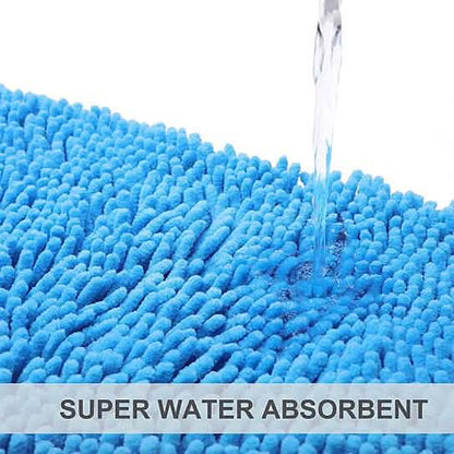 Slip-Resistant Shag Anna Chenille Soft Absorbent Bath Mat Bathroom Rug 17" x 24" - A-1 Thread Vault
