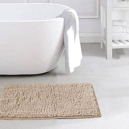 Slip-Resistant Shag Anna Chenille Soft Absorbent Bath Mat Bathroom Rug 17" x 24" - A-1 Thread Vault