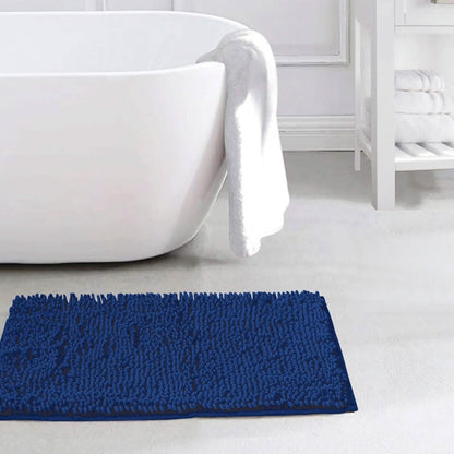 Slip-Resistant Shag Anna Chenille Soft Absorbent Bath Mat Bathroom Rug 17" x 24" - A-1 Thread Vault