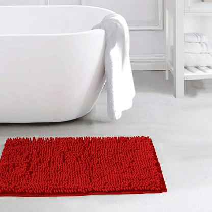 Slip-Resistant Shag Anna Chenille Soft Absorbent Bath Mat Bathroom Rug 17" x 24" - A-1 Thread Vault