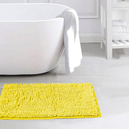 Slip-Resistant Shag Anna Chenille Soft Absorbent Bath Mat Bathroom Rug 17" x 24" - A-1 Thread Vault