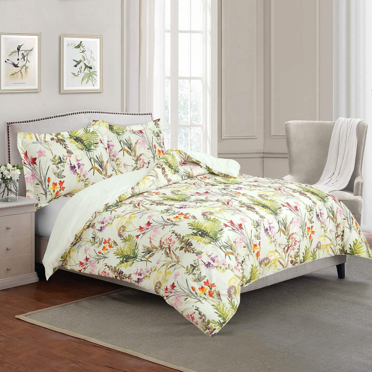 Sloane Street Arboretum Floral Comforter Set - A-1 Thread Vault