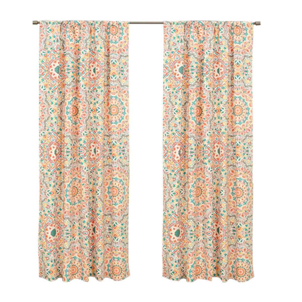 2-Piece Set: Sloane Street Cozumel Medallion Window Curtain Panel Pair - A-1 Thread Vault
