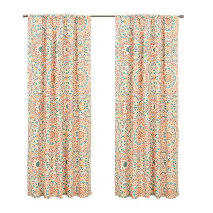 2-Piece Set: Sloane Street Cozumel Medallion Window Curtain Panel Pair - A-1 Thread Vault