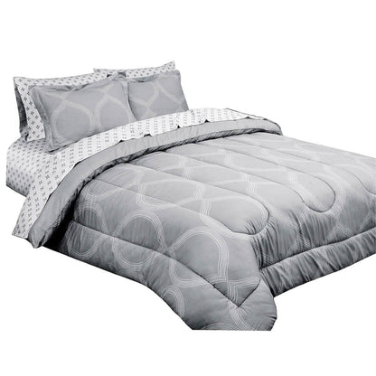 Sloane Street Ogee Bed in a Bag with Solid Reverse Comforter - A-1 Thread Vault