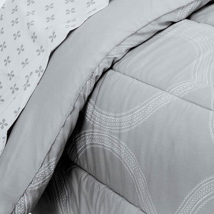 Sloane Street Ogee Bed in a Bag with Solid Reverse Comforter - A-1 Thread Vault