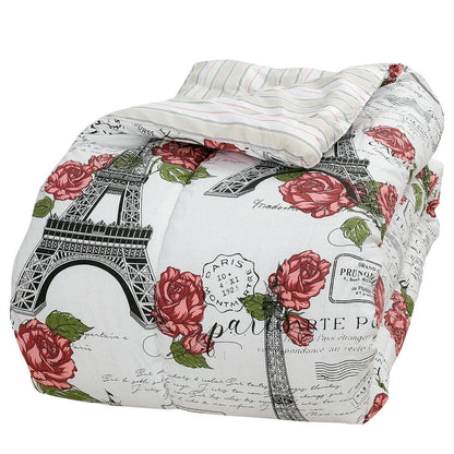 Sloane Street Paris Rose Eiffel Tower Reversible Bed in a Bag - A-1 Thread Vault