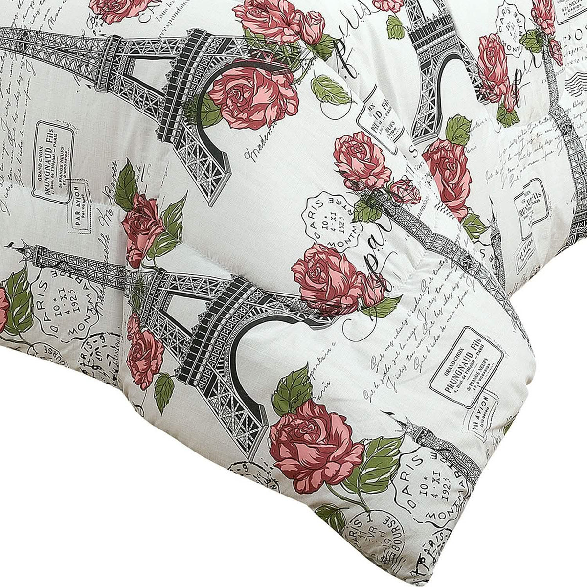Sloane Street Paris Rose Eiffel Tower Reversible Bed in a Bag - A-1 Thread Vault