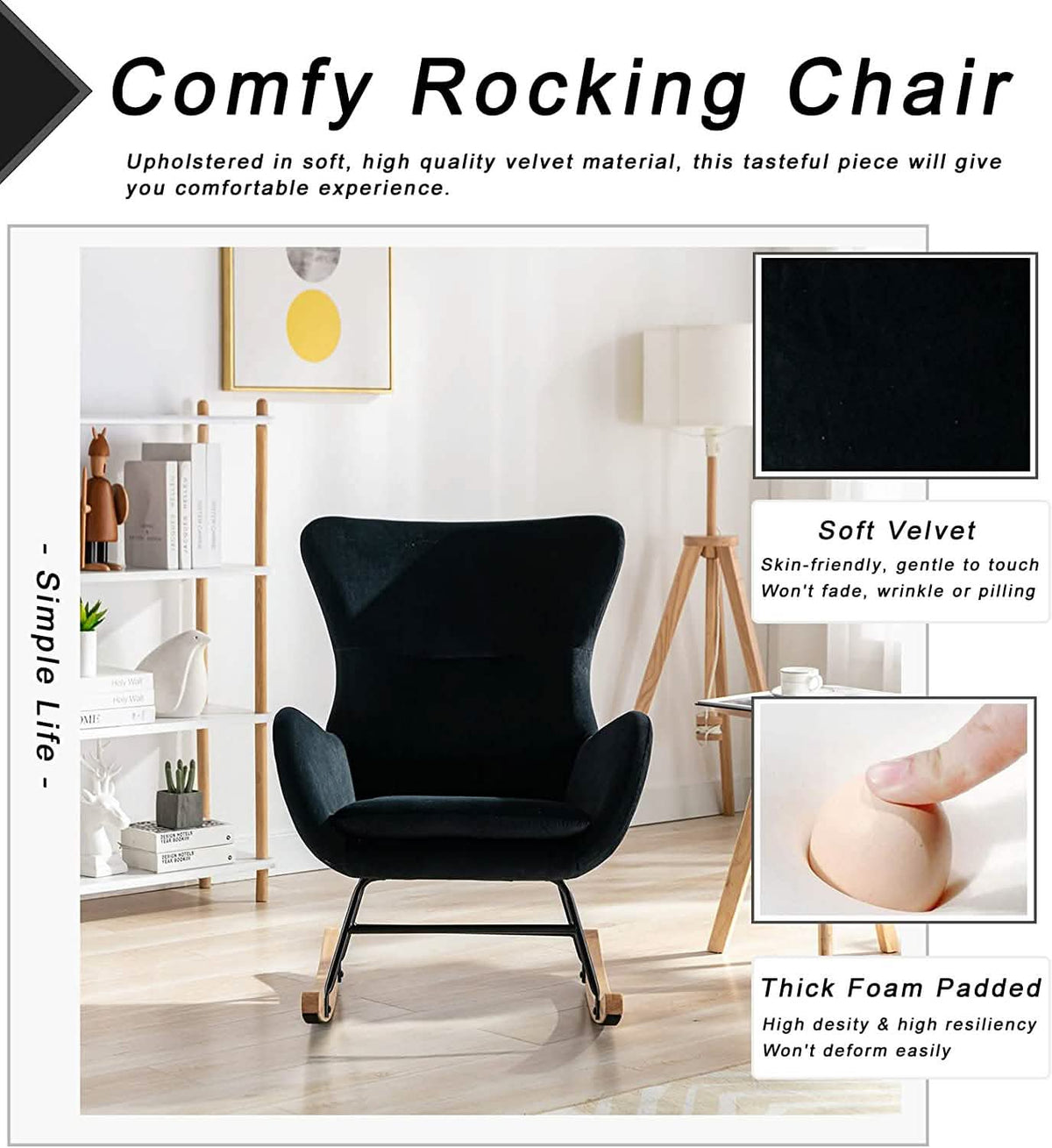 Small Rocking Accent Chair - A-1 Thread Vault