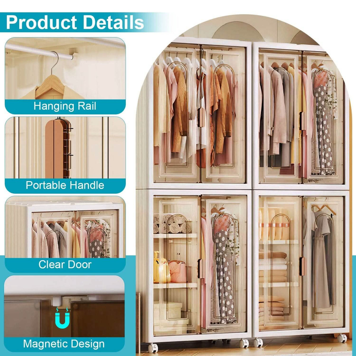 Small Wardrobe Closet with Magnetic Design - A-1 Thread Vault