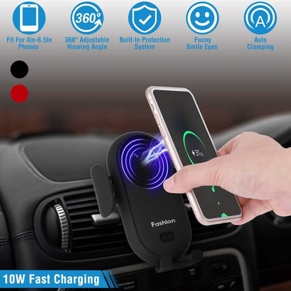 Smart Car Wireless Charger Auto Sensing Phone Holder 10W Qi Fast Charging Air Vent - A-1 Thread Vault