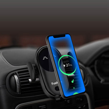 Smart Car Wireless Charger Auto Sensing Phone Holder 10W Qi Fast Charging Air Vent - A-1 Thread Vault