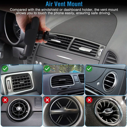 Smart Car Wireless Charger Auto Sensing Phone Holder 10W Qi Fast Charging Air Vent - A-1 Thread Vault