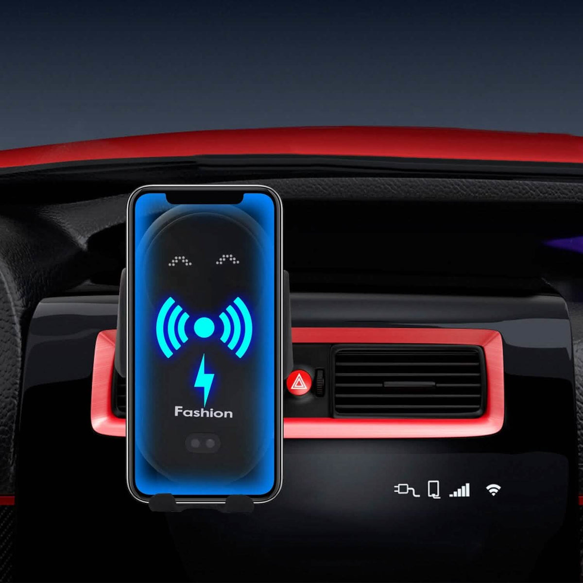 Smart Car Wireless Charger Auto Sensing Phone Holder 10W Qi Fast Charging Air Vent - A-1 Thread Vault