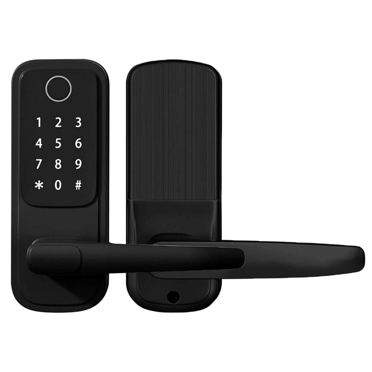 Smart Door Lock with Handle Fingerprints Passcode Keys Fobs App Control - A-1 Thread Vault