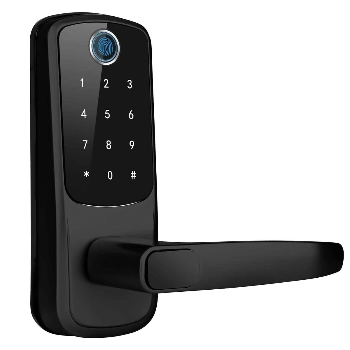 Smart Door Lock with Handle Fingerprints Passcode Keys Fobs App Control - A-1 Thread Vault