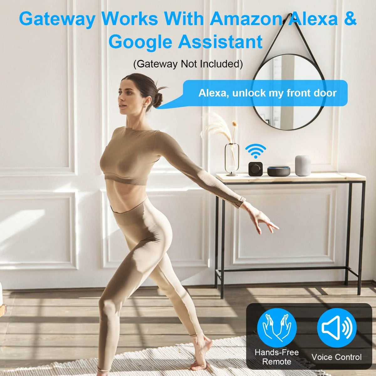 Smart Door Lock with Handle Fingerprints Passcode Keys Fobs App Control - A-1 Thread Vault