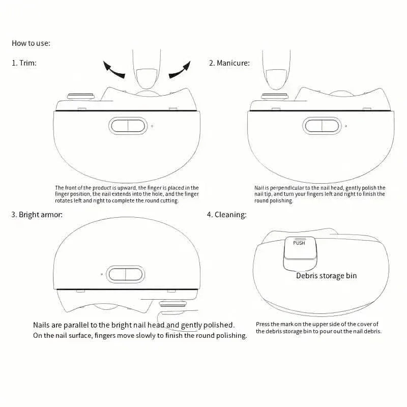 Smart Electric Nail Clipper with Anti-Pinch - A-1 Thread Vault
