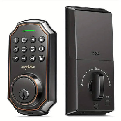 Smart Keypad Door Deadbolt Lock Set with 100-Code Keyless Entry and Anti-Peeking Password - A-1 Thread Vault