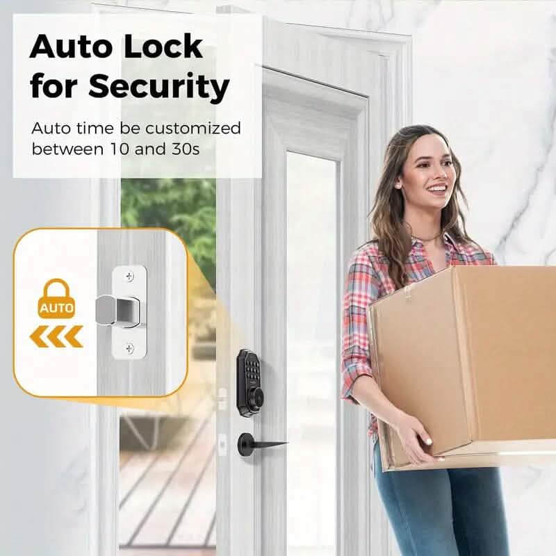 Smart Keypad Door Deadbolt Lock Set with 100-Code Keyless Entry and Anti-Peeking Password - A-1 Thread Vault
