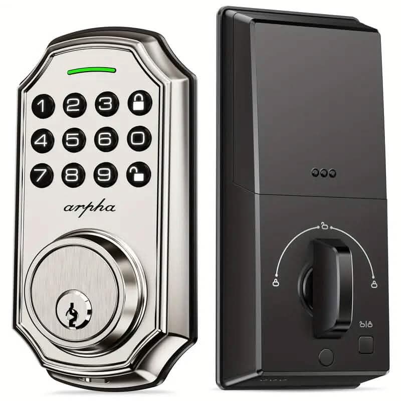 Smart Keypad Door Deadbolt Lock Set with 100-Code Keyless Entry and Anti-Peeking Password - A-1 Thread Vault