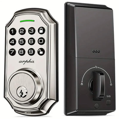 Smart Keypad Door Deadbolt Lock Set with 100-Code Keyless Entry and Anti-Peeking Password - A-1 Thread Vault
