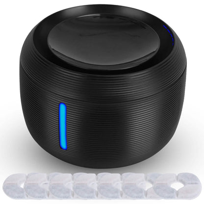 Smart Pet Drinking Fountain with LED Light 7-Pack Replaceable Water Filters - A-1 Thread Vault