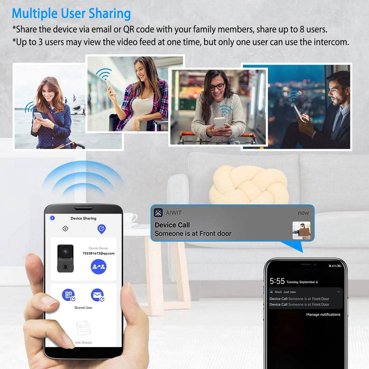 Smart Wireless WiFi Ring Doorbell - A-1 Thread Vault