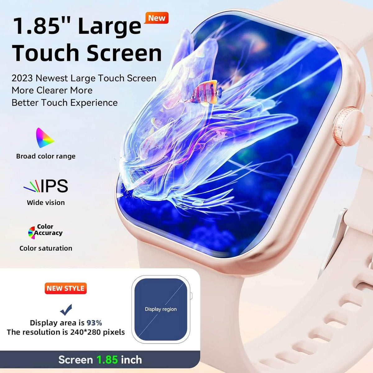 Smartwatch Sport Mode Pink (Refurbished) - A-1 Thread Vault