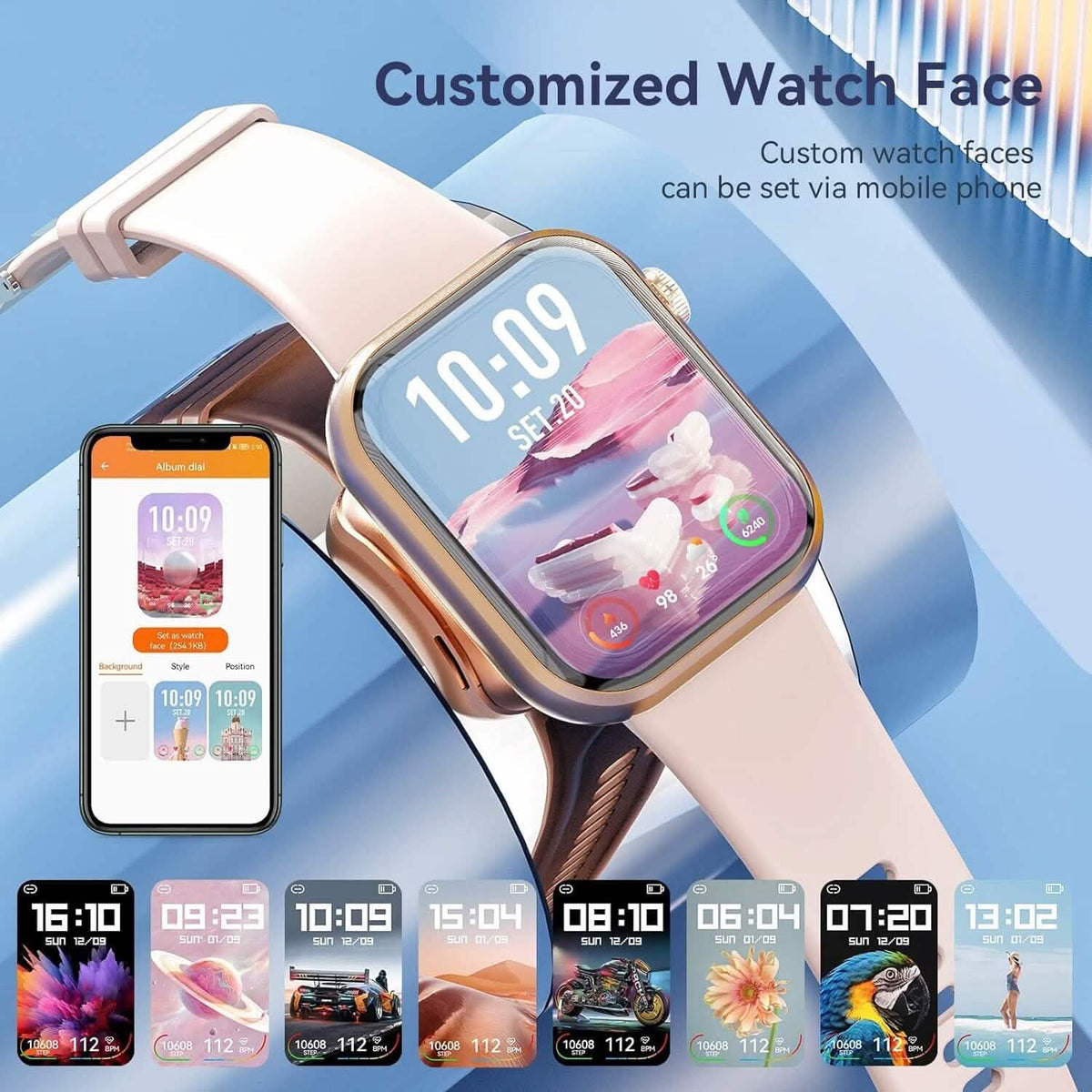 Smartwatch Sport Mode Pink (Refurbished) - A-1 Thread Vault