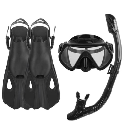 Snorkling Gear Mask Fin Set with Adjustable Swim Fins - A-1 Thread Vault