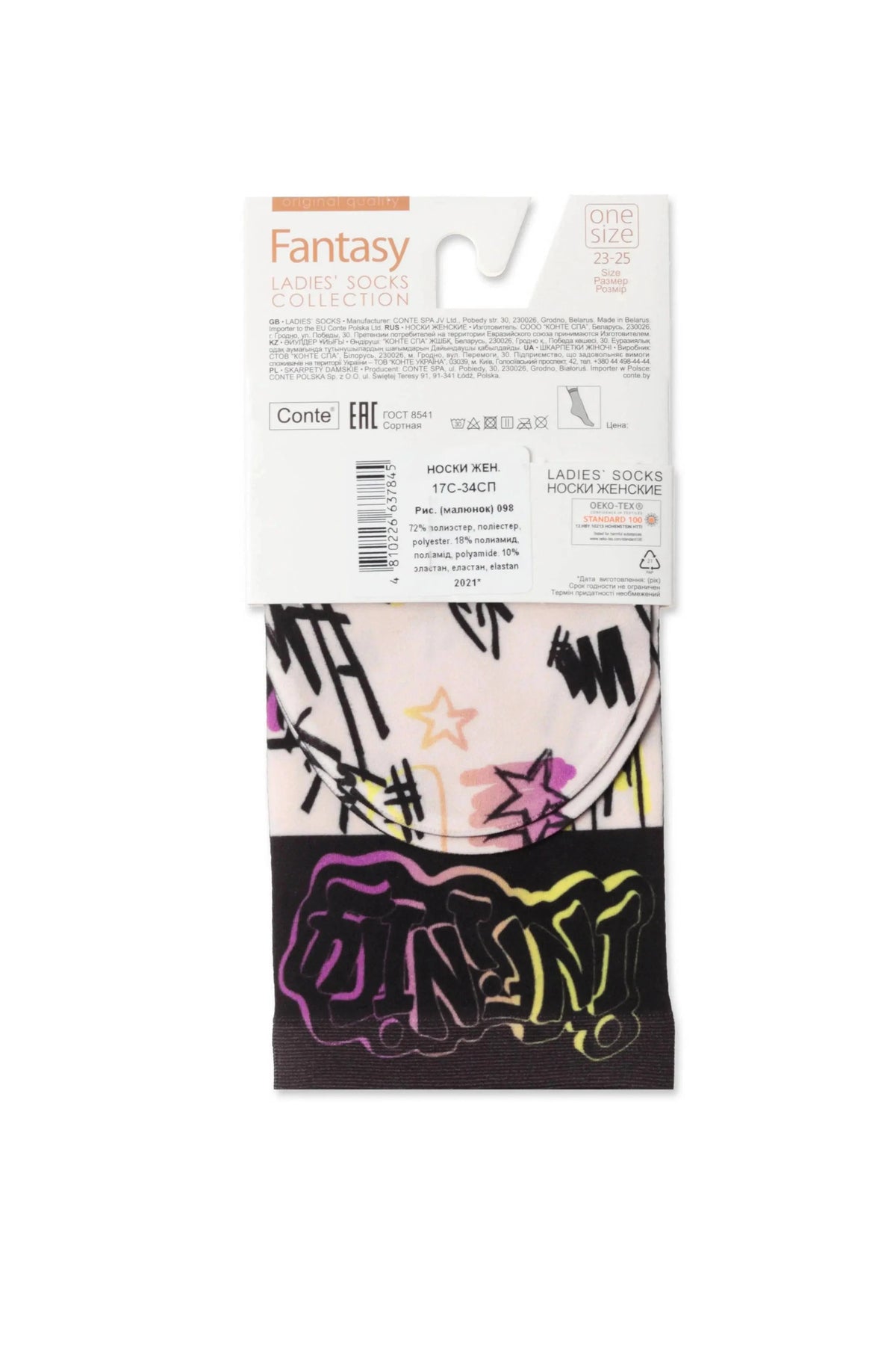 Socks Conte Fantasy 098 - With a Print - A-1 Thread Vault