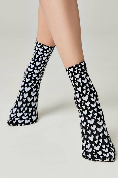 Socks Conte Fantasy - Heart Pattern - A-1 Thread Vault
