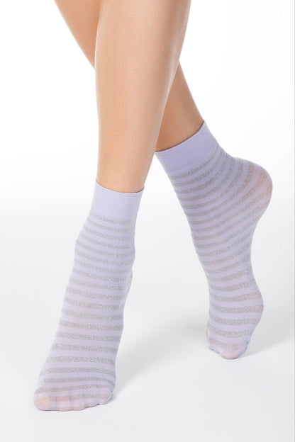 Socks Conte Fantasy - Shimmering Stripe - A-1 Thread Vault