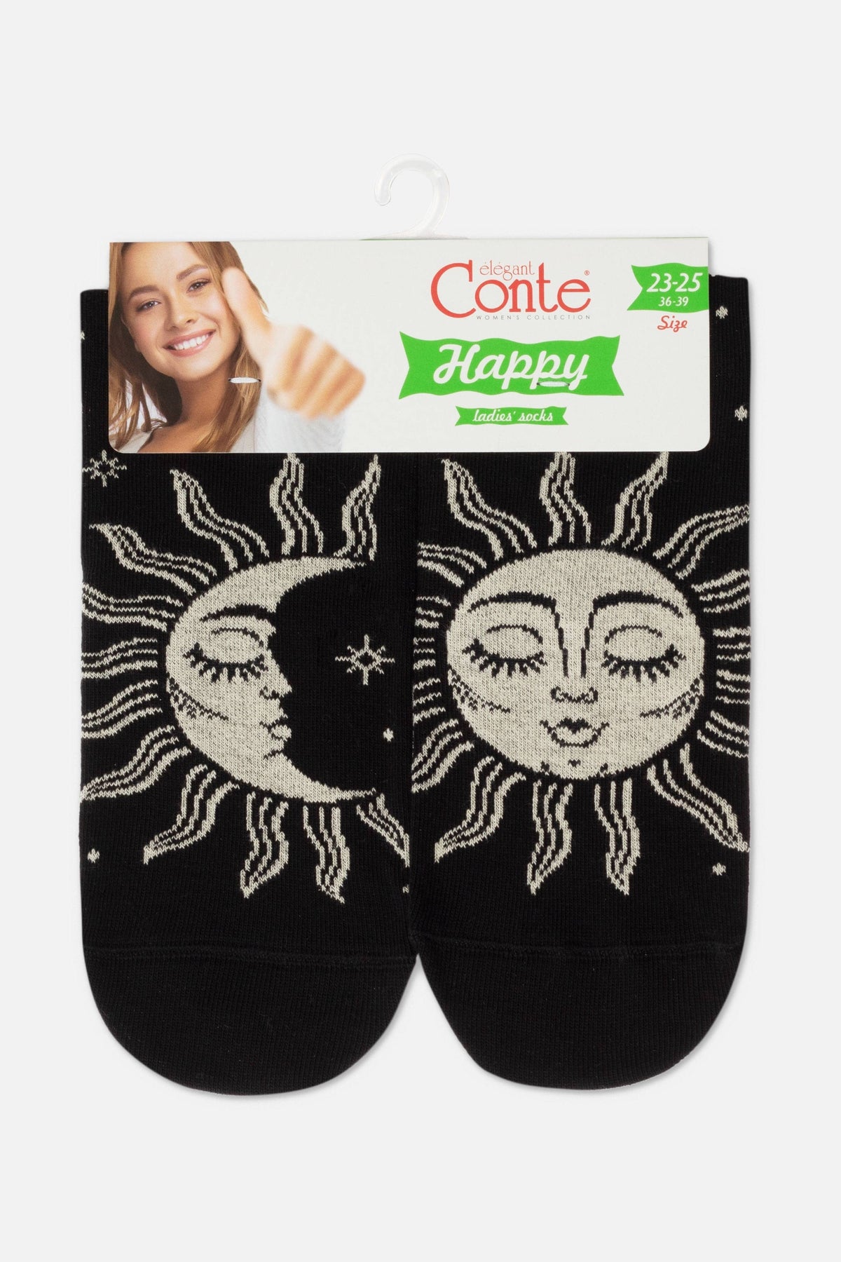 Socks Cotton Conte Happy 355 - Sun - A-1 Thread Vault