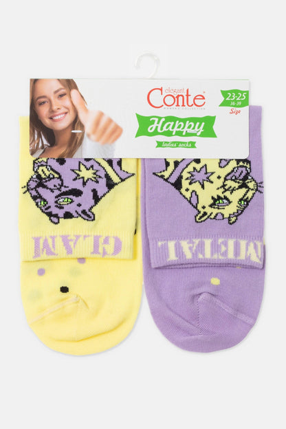 Socks Cotton Conte Happy 386 - Glam Metal - A-1 Thread Vault