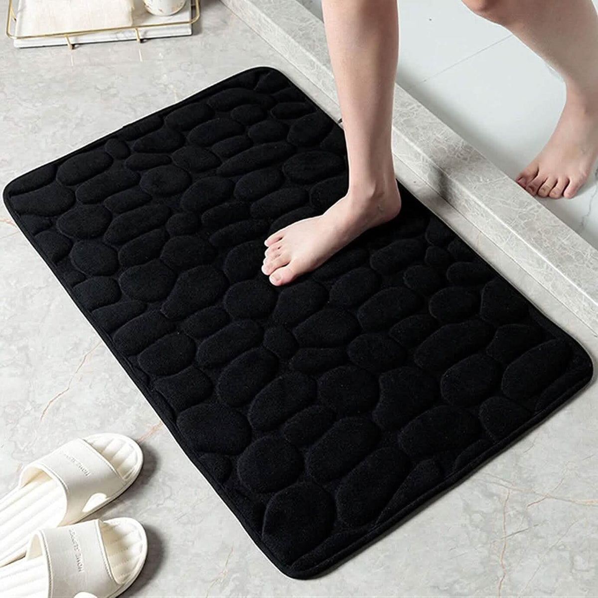 Soft Memory Foam Non Slip Cobblestone Embossing Bath Mat - A-1 Thread Vault