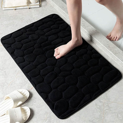 Soft Memory Foam Non Slip Cobblestone Embossing Bath Mat - A-1 Thread Vault