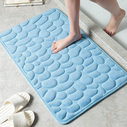 Soft Memory Foam Non Slip Cobblestone Embossing Bath Mat - A-1 Thread Vault