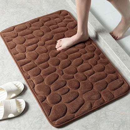 Soft Memory Foam Non Slip Cobblestone Embossing Bath Mat - A-1 Thread Vault