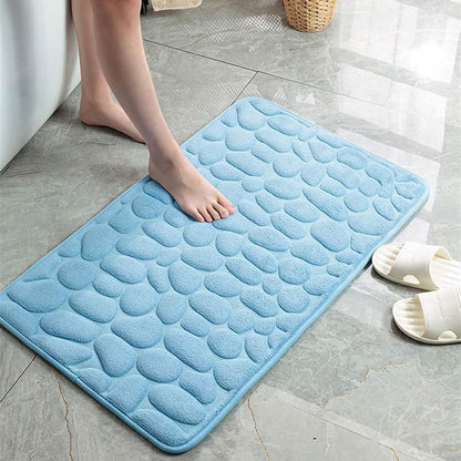 Soft Memory Foam Non Slip Cobblestone Embossing Bath Mat - A-1 Thread Vault