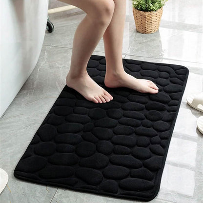 Soft Memory Foam Non Slip Cobblestone Embossing Bath Mat - A-1 Thread Vault