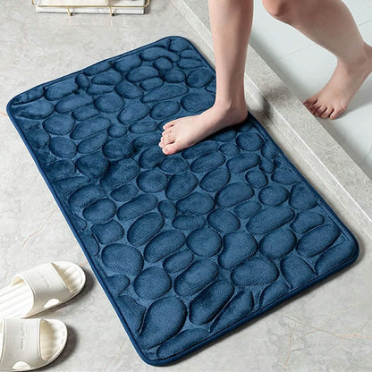 Soft Memory Foam Non Slip Cobblestone Embossing Bath Mat - A-1 Thread Vault